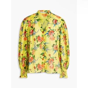 Alice & Olivia Serena Floral Print Blouse